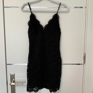 Black Lace Slip Dress